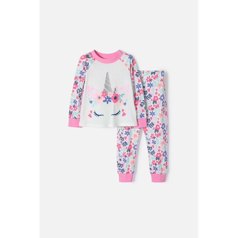 LITTLEMIC - Pijama Littlemic con pantalón largo para niña 2T a 5T