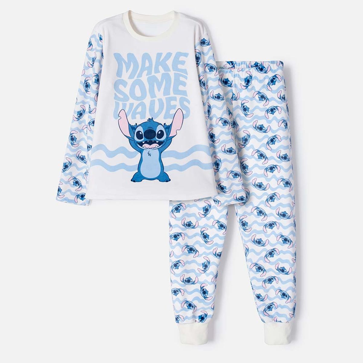 DISNEY - Pijama Stitch con pantalón largo para niña