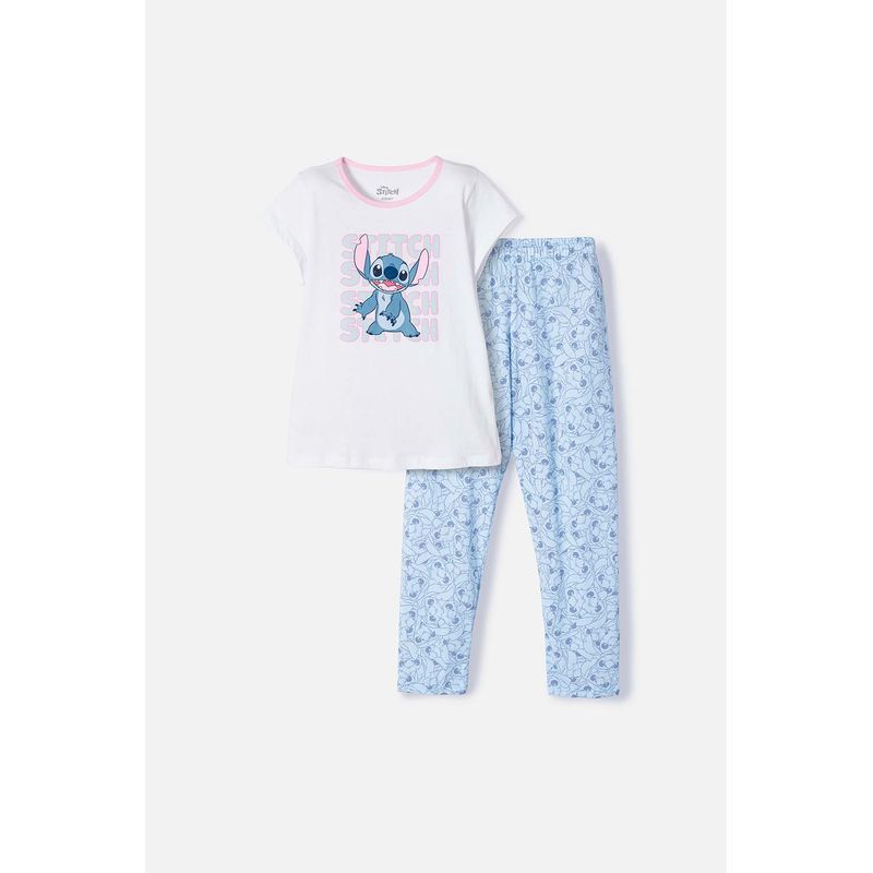 DISNEY - Pijama de Lilo y Stitch manga carta para niña