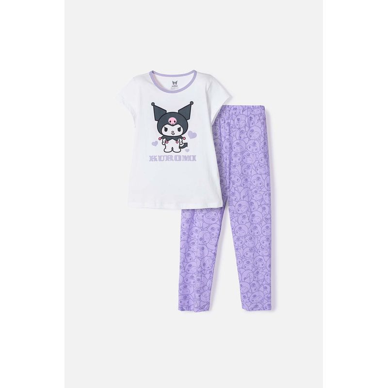 SANRIO - Pijama de Kuromi manga corta para niña