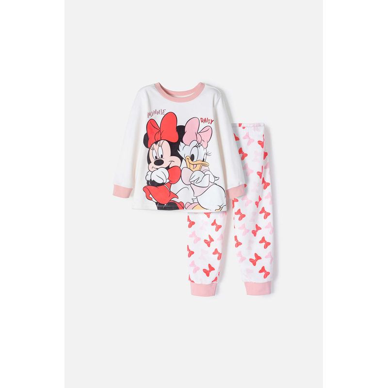 DISNEY - Pijama de Minnie Mouse pantalón largo para niña 2T a 5T