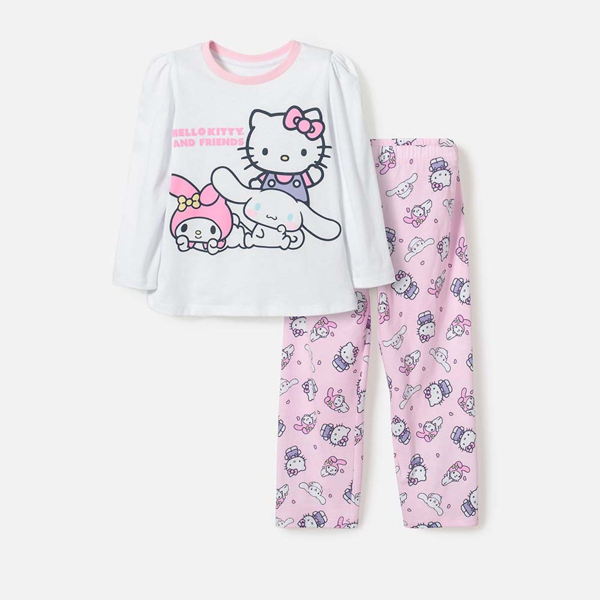 HELLO KITTY - Pijama Hello Kitty camiseta manga larga niña