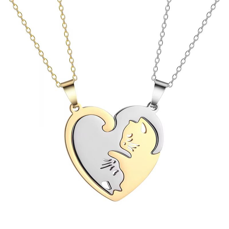 GENERICO - Collar Para Pareja De Gato Novios Amor Regalo Navidad + Caja