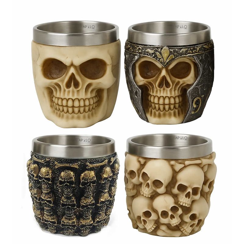 APOLO - Copa Shots Decorativo Vaso taza Mug Calavera Coleccionable