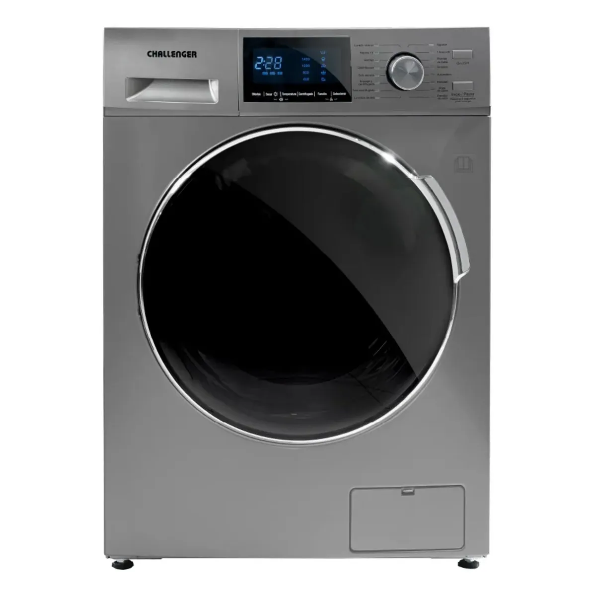 CHALLENGER - Lavasecadora CHALLENGER 14Kg Inverter Carga Frontal 8014 Gris