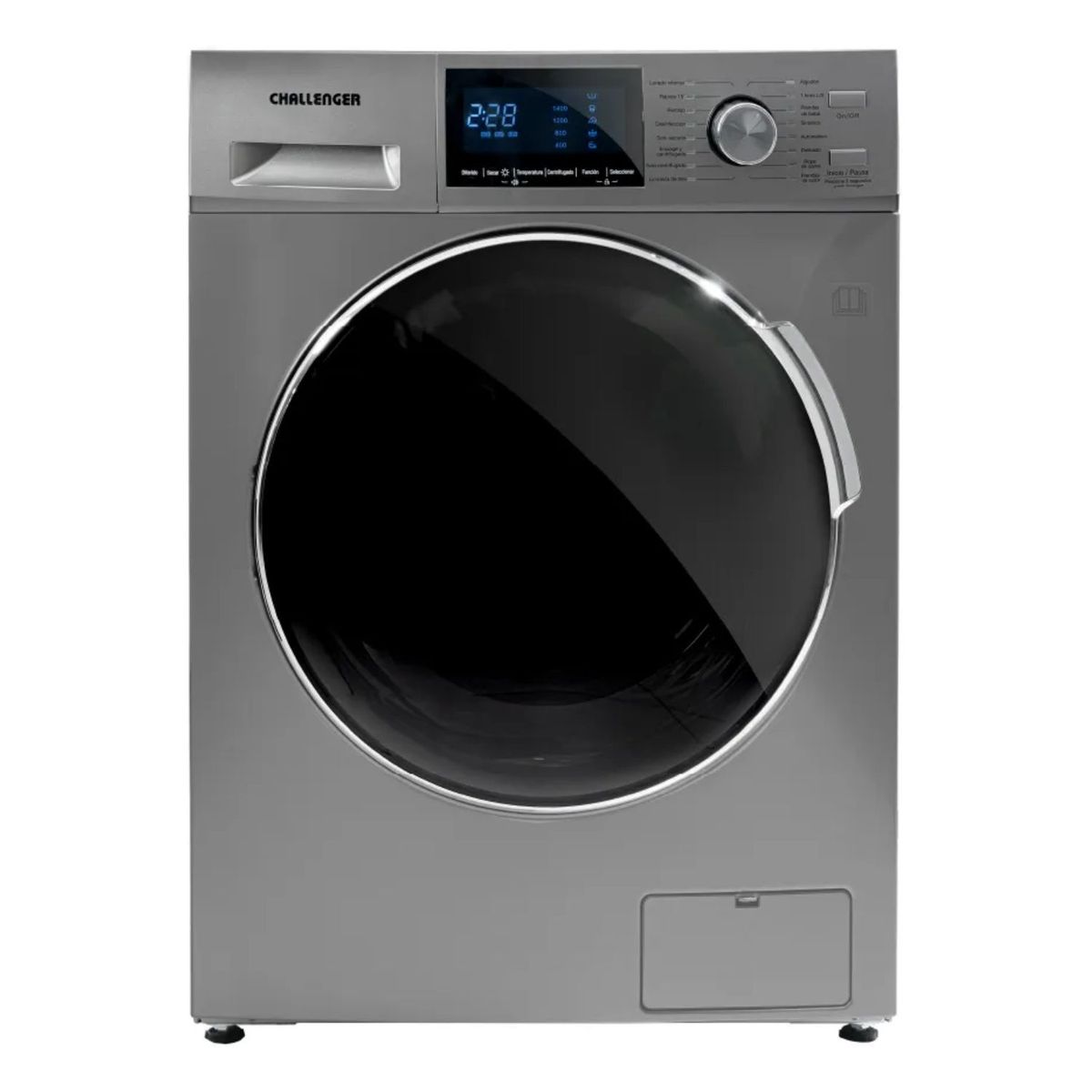 CHALLENGER - Lavasecadora CHALLENGER 14Kg Inverter Carga Frontal 8014 Gris