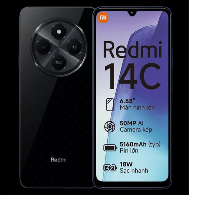 XIAOMI - CELULAR XIAOMI REDMI 14C 4GB RAM 256GB NEGRO OCASO