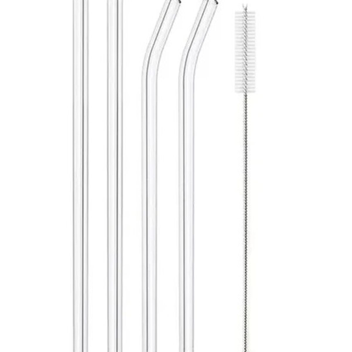 GENERICO - Pitillos En Vidrio Reutilizables X4 Unidades + 1 Limpiador