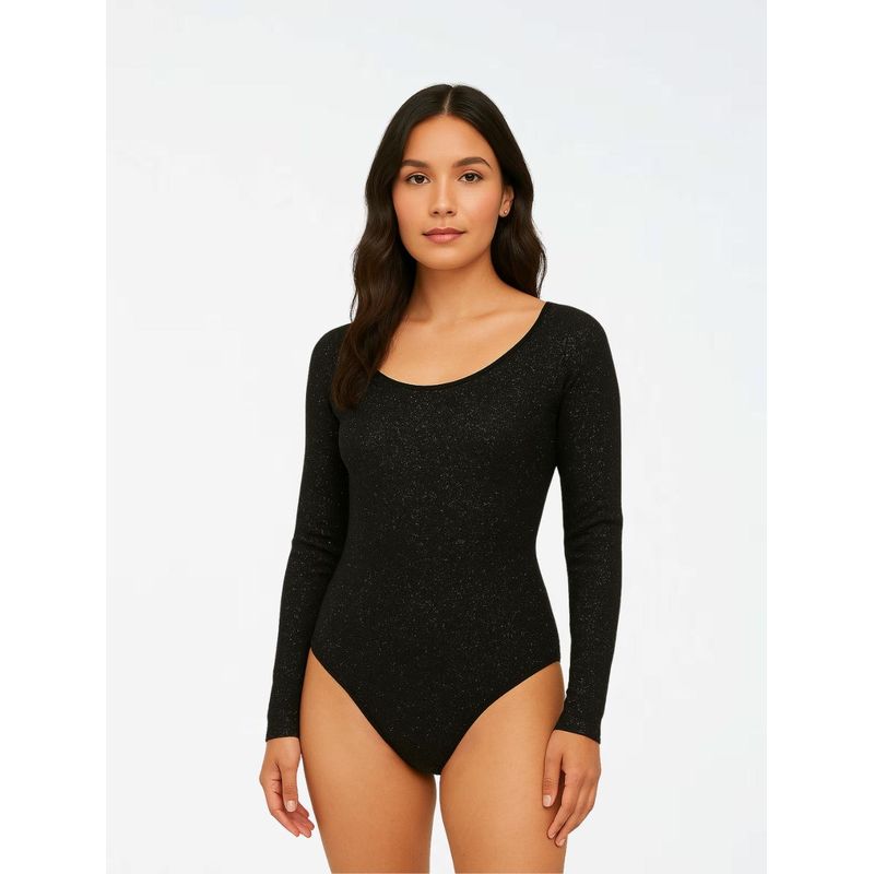 MOLGOA - Body Para Mujer Brillante Cuello Redondo- The Twinkle