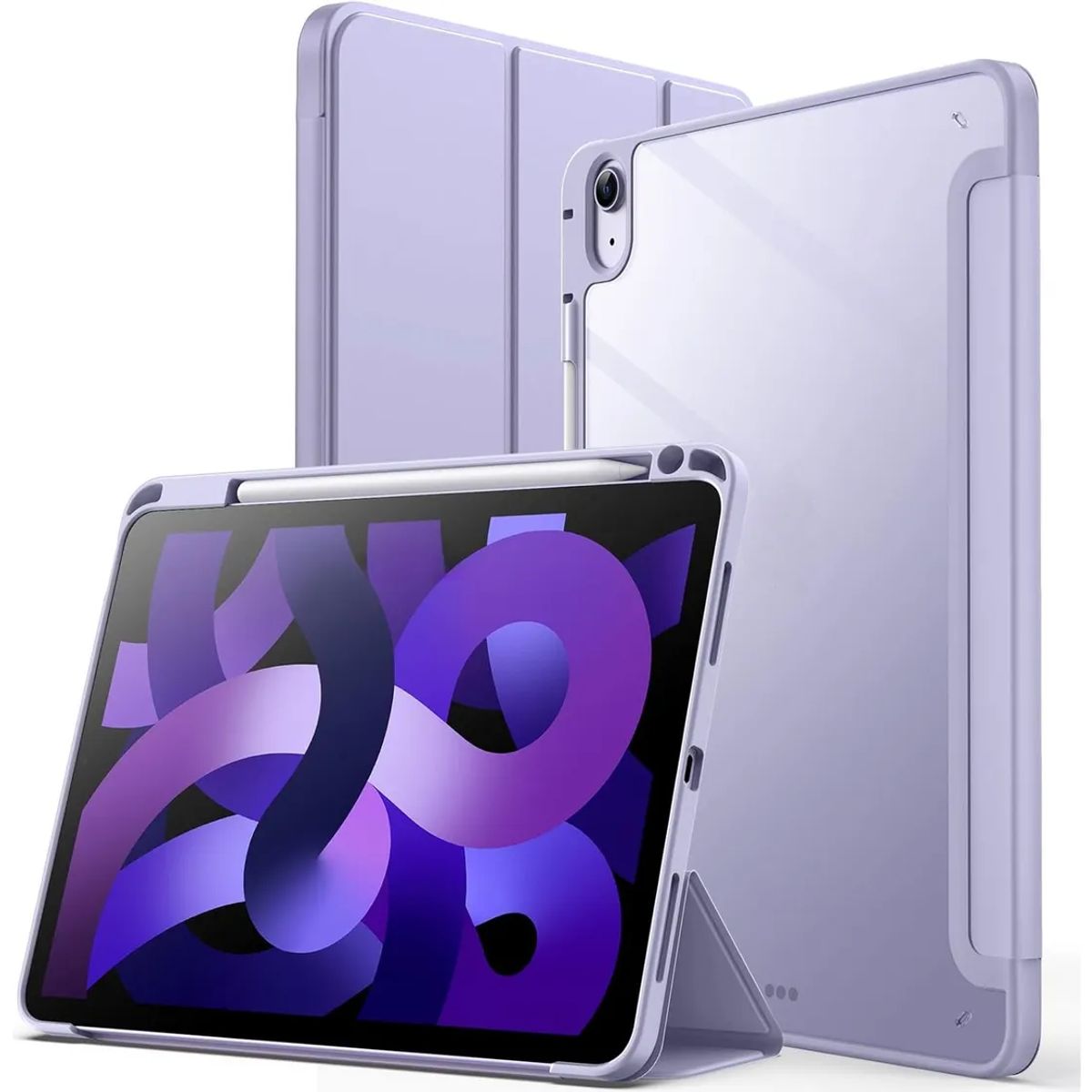 GENERICO - Estuche Smart Case Clear Para iPad Air 11 M2 2024 Lavanda