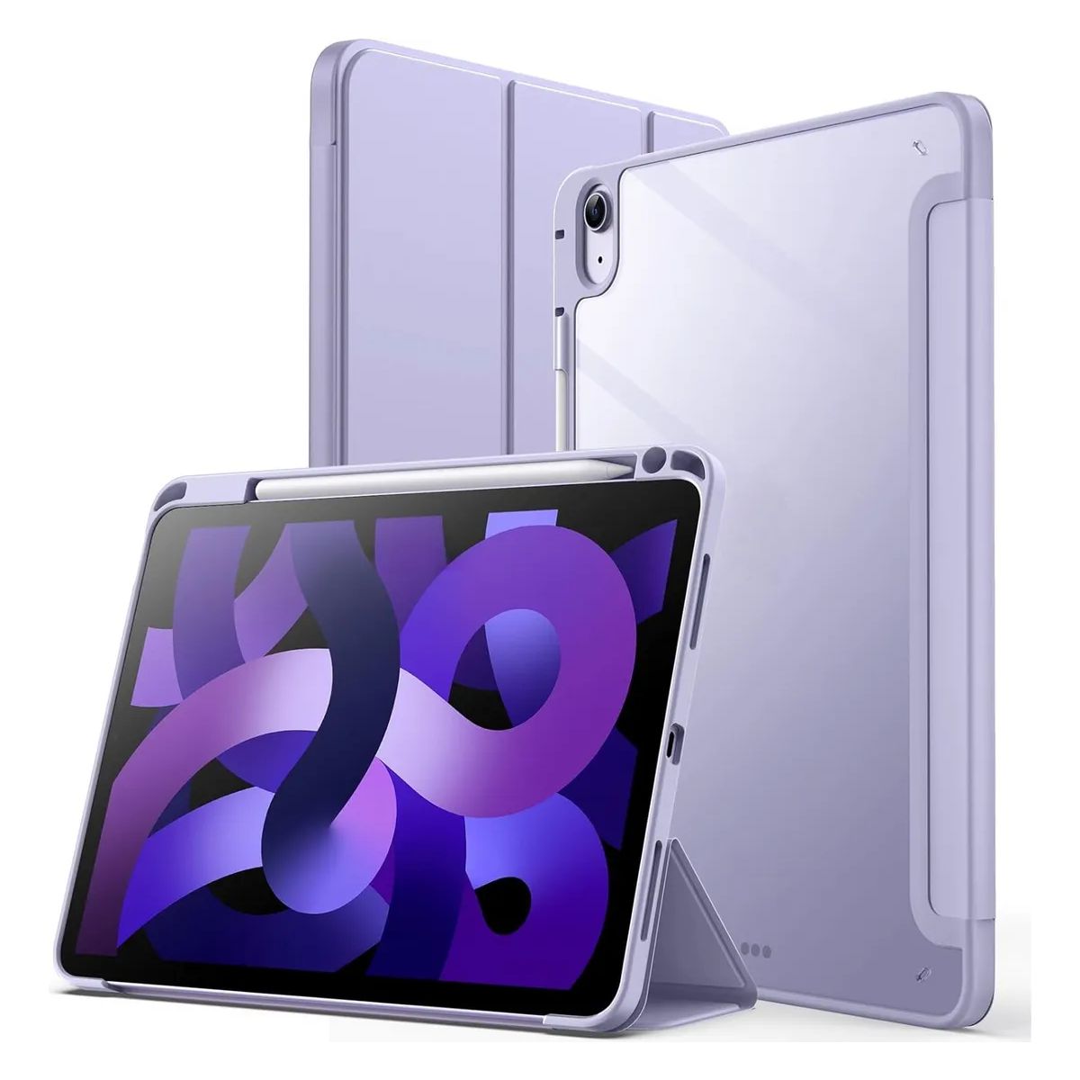 GENERICO - Estuche Smart Case Clear Para iPad Air 11 M2 2024 Lavanda