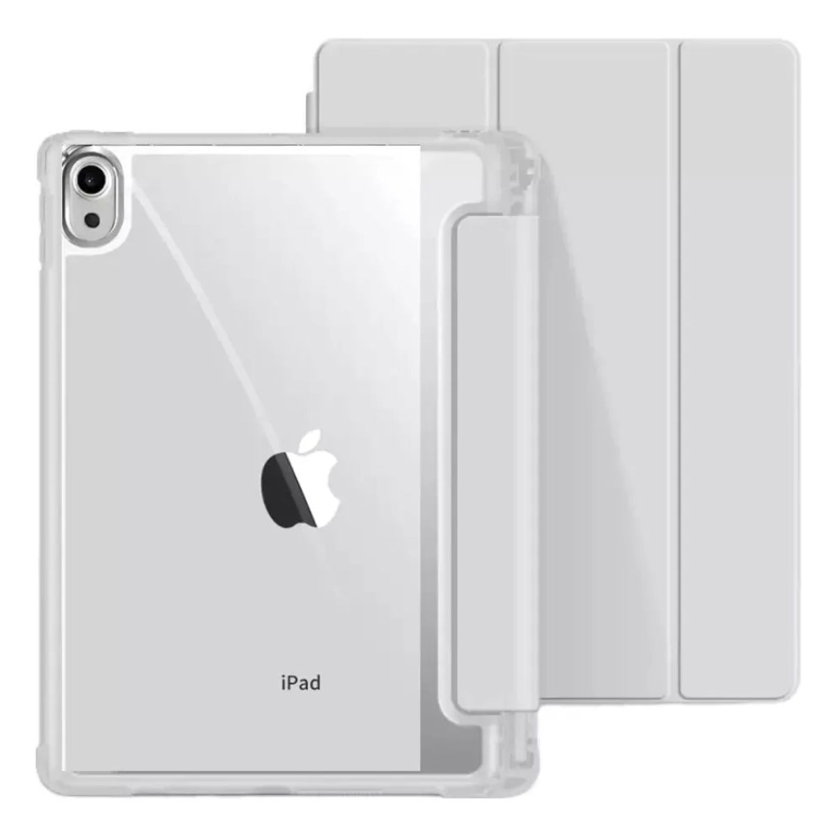 GENERICO - Estuche Smart Case Clear Para iPad Air 11 M3 2025 Gris
