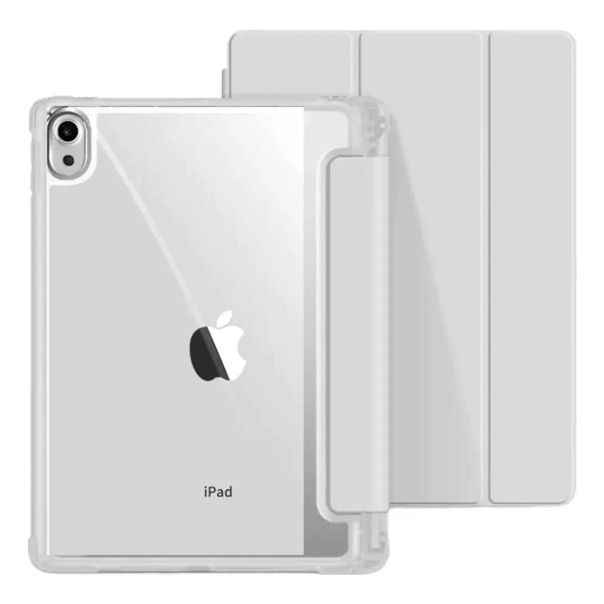 GENERICO - Estuche Smart Case Clear Para iPad Air 11 M3 2025 Gris