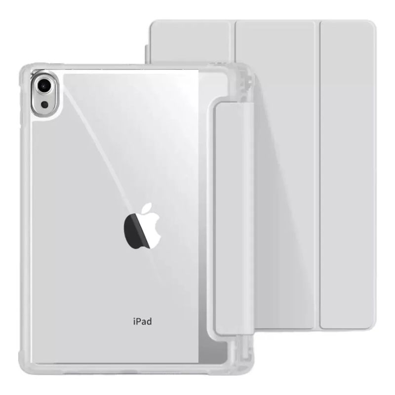 GENERICO - Estuche Smart Case Clear Para iPad Air 11 M3 2025 Gris