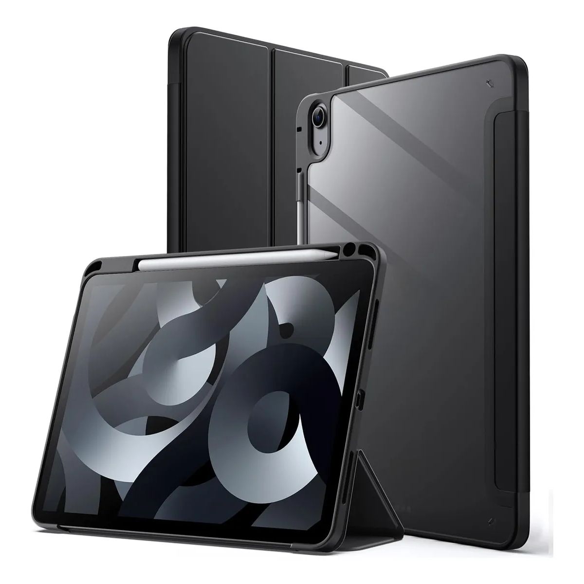 GENERICO - Estuche Smart Case Clear Para iPad 10.2 7/8/9 Generación Negro