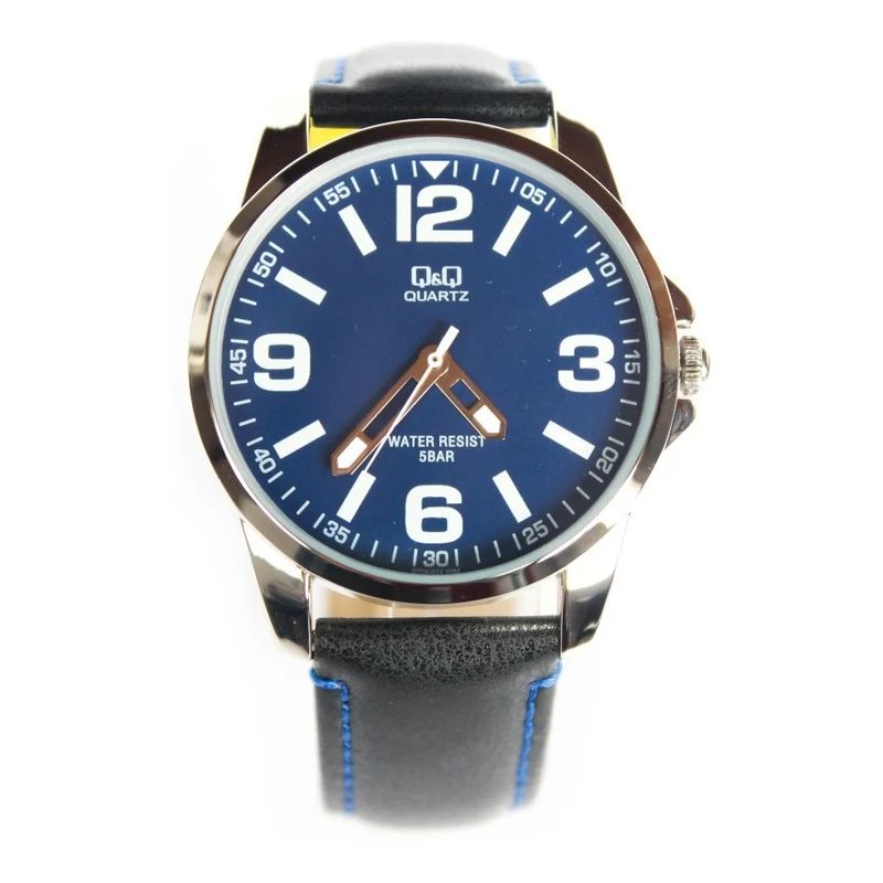 Q&Q - Reloj Q&q Qyq Original Hombre Cuero Caja Original