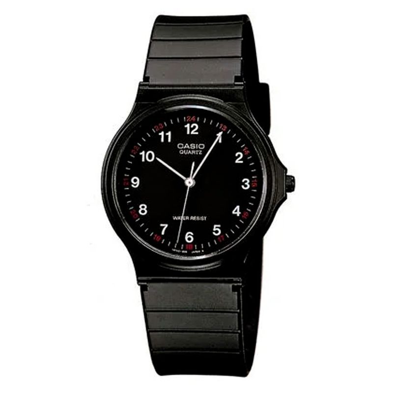 CASIO - Reloj Análogo Casio Original MQ-24-1B Correa de Silicona Color Negro