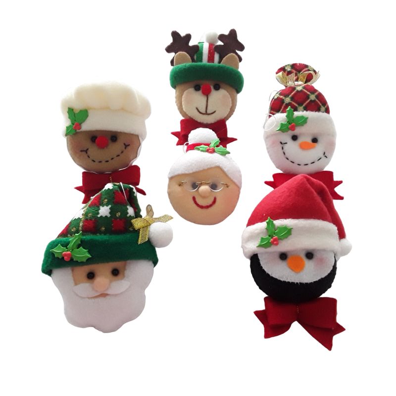 GENERICO - IMANES NAVIDEÑOS X 6 UNIDADES NOEL, RENO, NIEVE Y OTROS