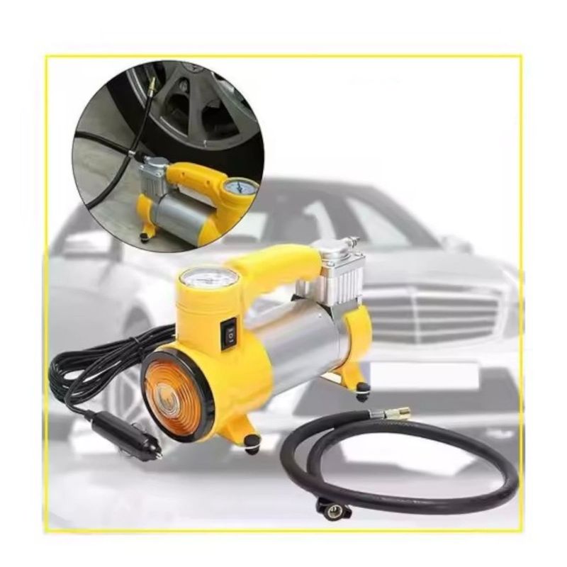 CYCLONE - Compresor de Aire Portátil Para Carro Con Luz Led Integrada