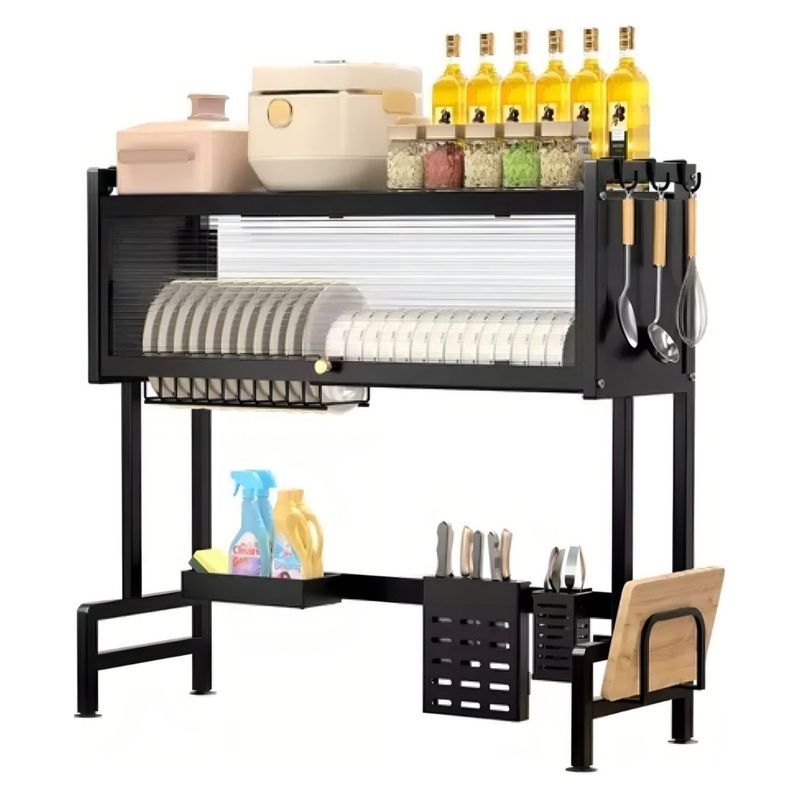 GENERICO - Organizador Escurridor Platero 65 Cm Ahorrador De Espacios Con Tapa