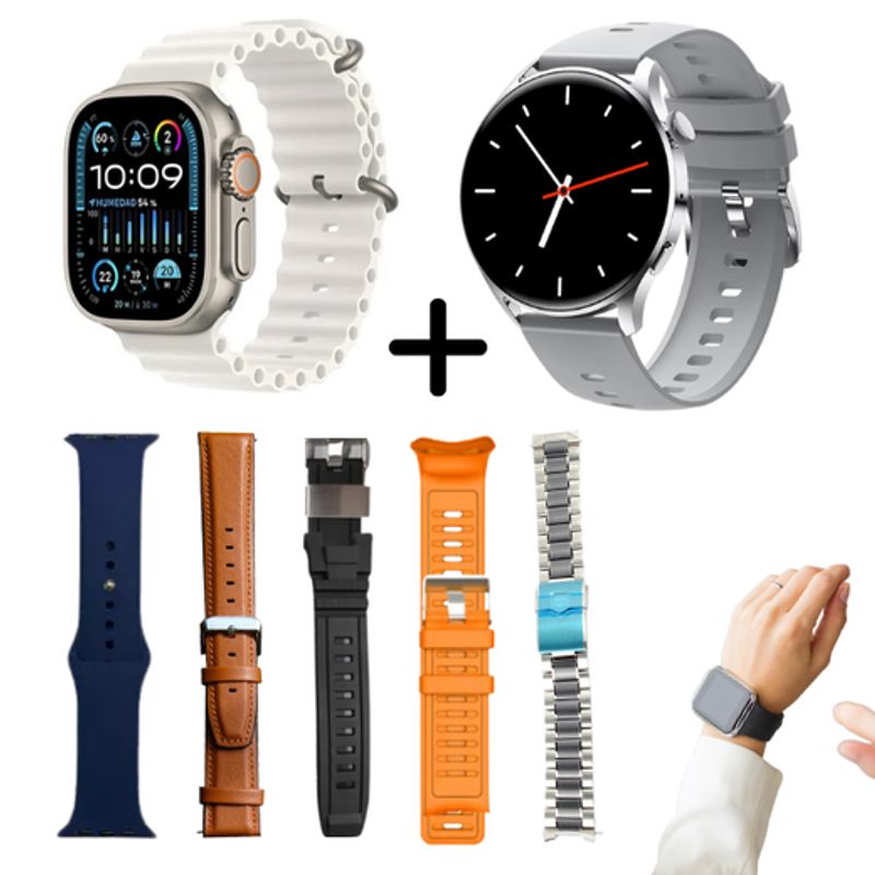 SHUNGA - Reloj Inteligente Duo Smartwatch D13 Gs Con Pulseras Intercambiables Y Funciones Avanzadas