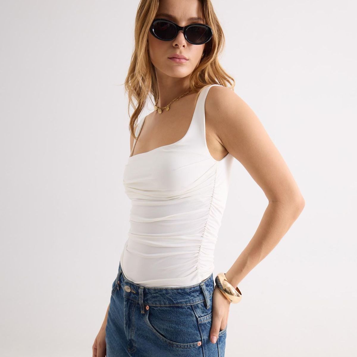 SEVEN SEVEN - Camiseta Para Mujer Manga Sisa Moda Color Marfil Marca Seven Seven #28096433