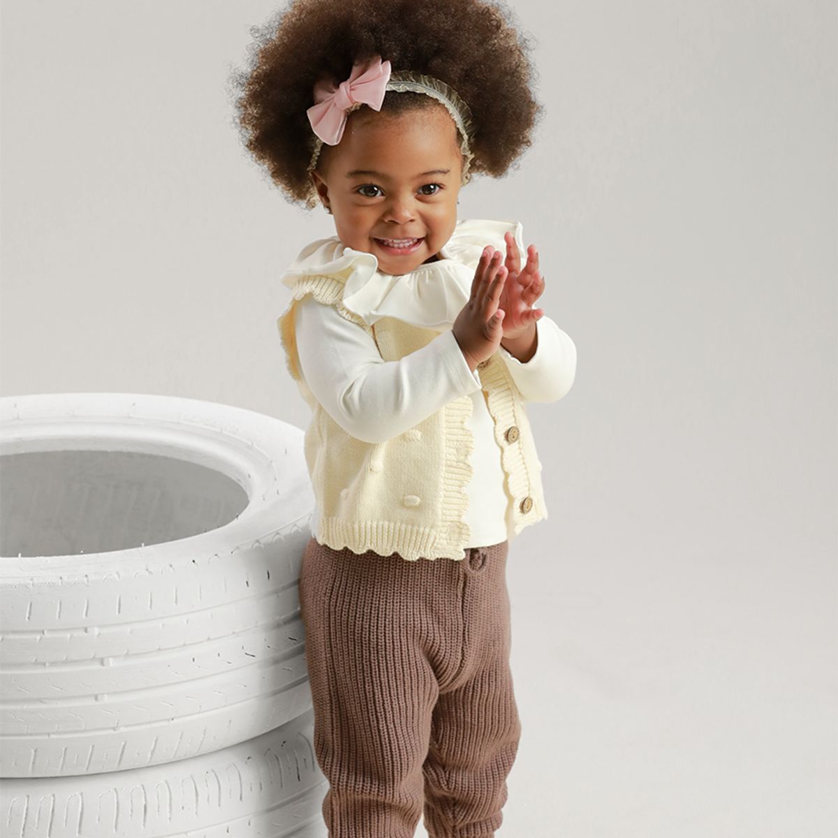 BABY SAMUU - Chaleco Tejido con Botones Isabel