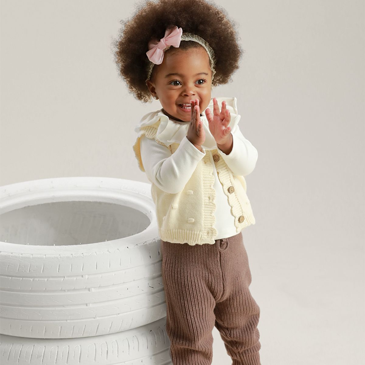 BABY SAMUU - Chaleco Tejido con Botones Isabel