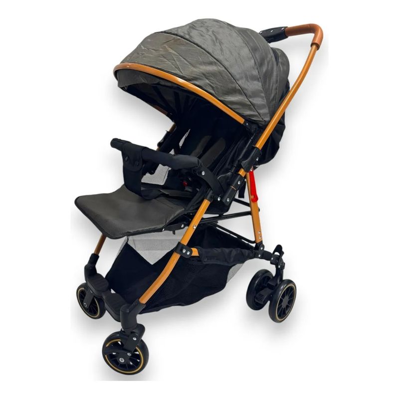 KIDSHOP - Coche Para Bebe Con Capota Reversible Gris D701-5
