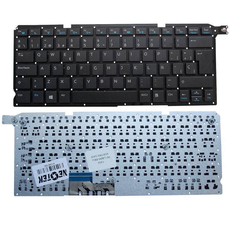 NEOTEK - Teclado Repuesto Dell Vostro 5470 Español Latino con Ñ Negro