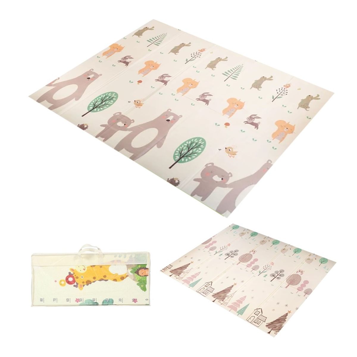 GENERICO - Tapete De Juego Plegable Gateo Bebé 200x180x1 Cm Doble Faz