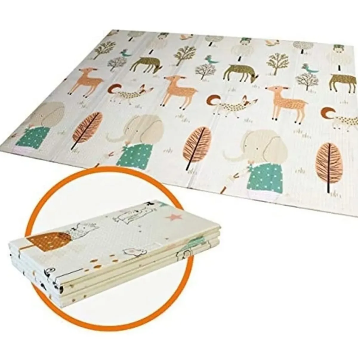 GENERICO - Tapete De Juego Plegable Gateo Bebé 200x180x1 Cm Doble Faz