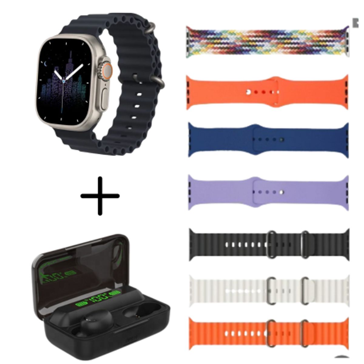 SHUNGA - Combo Smartwatch Ultrafit D8000 Ultra 3