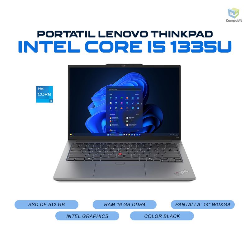 LENOVO - Portatil Lenovo ThinkPad Intel Core i5 1335U 16GB 512GB - E14 GEN 5
