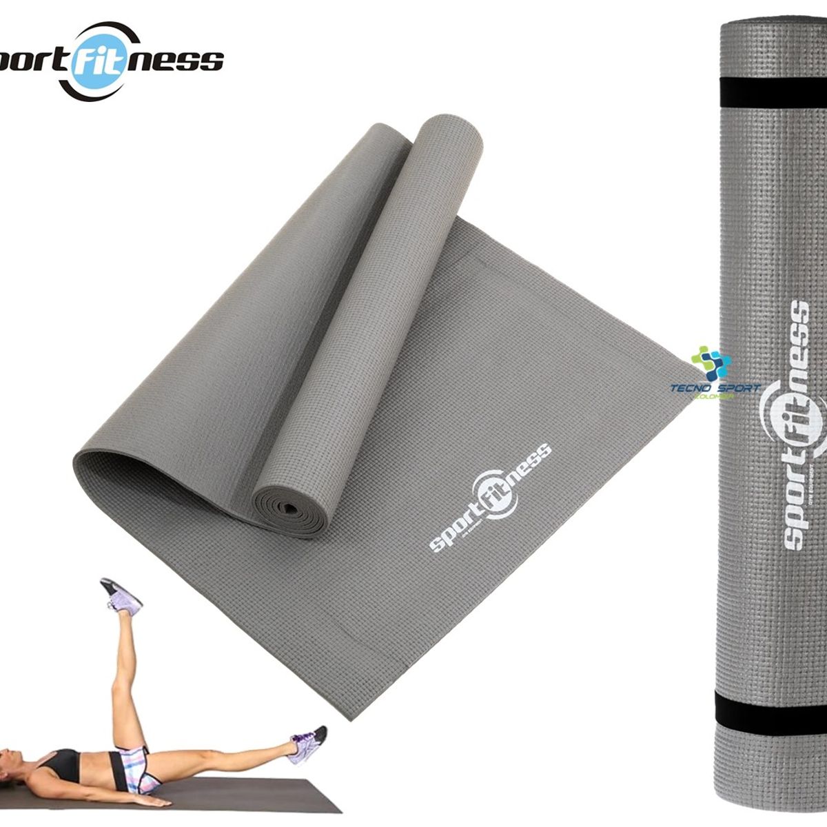 SPORT FITNESS - Mat Yoga 6mm + Toalla Microfibra Wicking Sportfitness