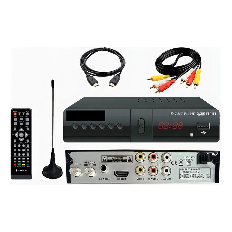 GENERICO - Decodificador Tdt Receptor Tv Digital Dvb Hdmi Antena