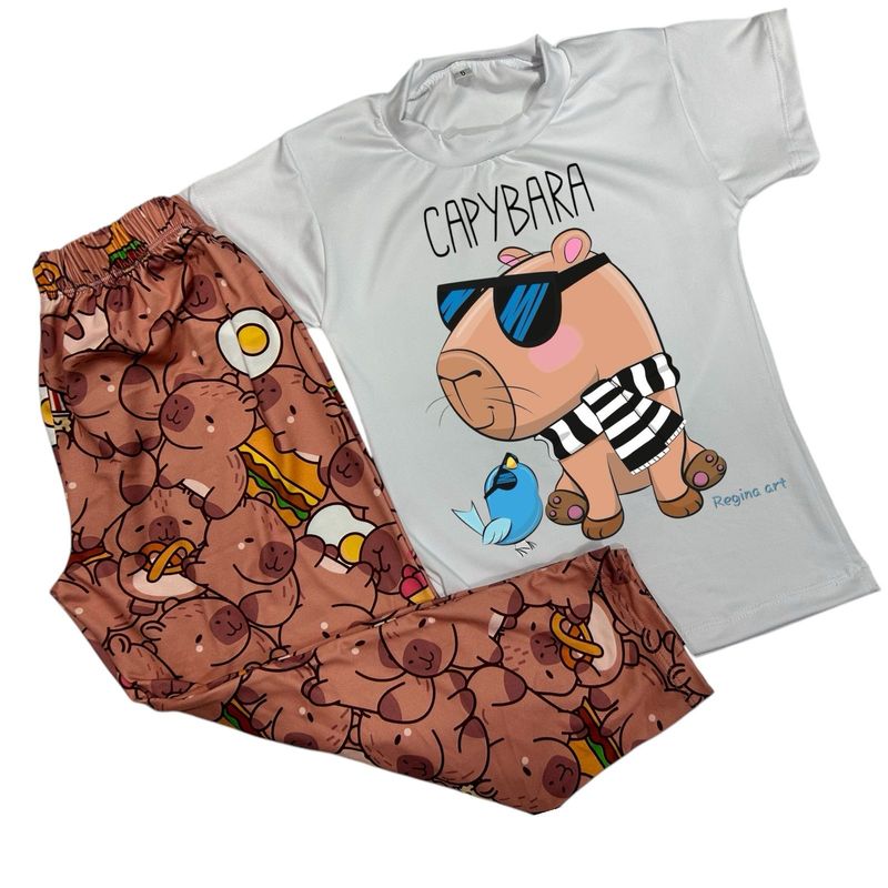 BRYKE - Pijama Niño Capibara Piel de durazno
