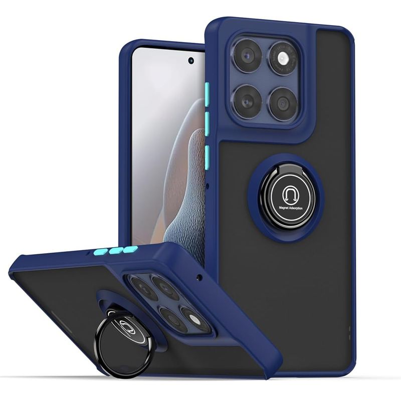 GENERICO - Funda Estuche Anti Golpes Mate Compatible Motorola Edge 60 Pro Azul