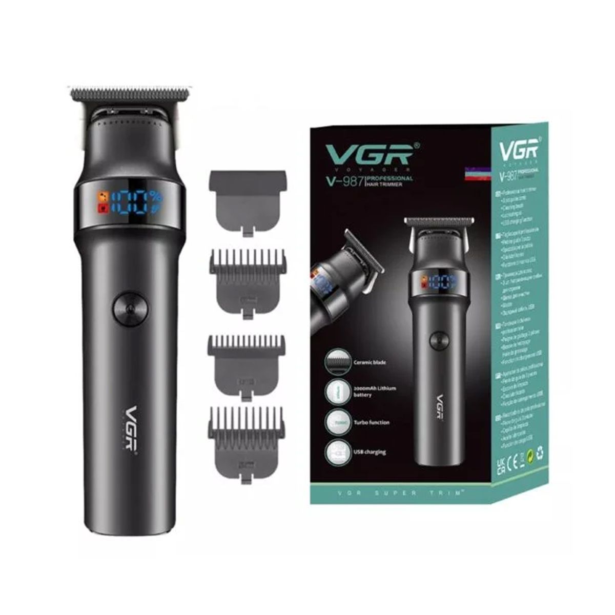 VGR - V‑987 Máquina Cortadora de Cabello Profesional VGR V-987