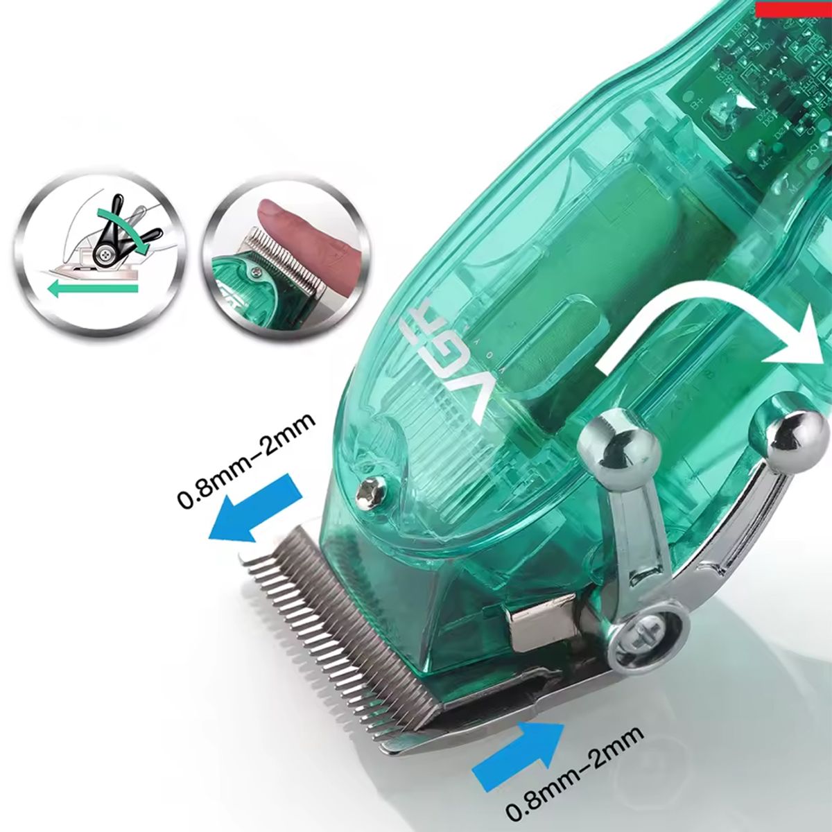 VGR - V‑660 Cortadora Profesional de Cabello con Pantalla LED