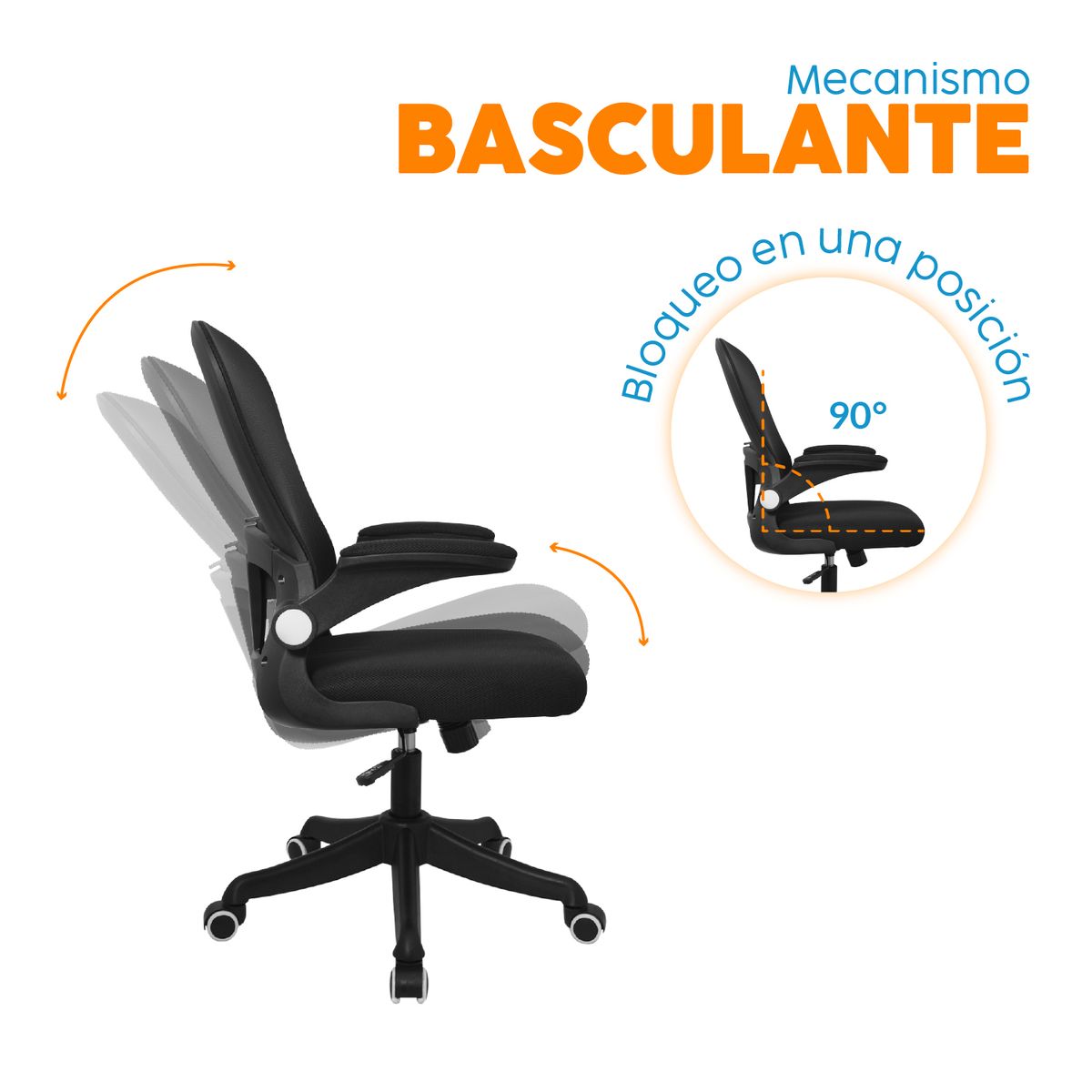 BONNO - Silla Escritorio Giratoria Negro Evok Bonno