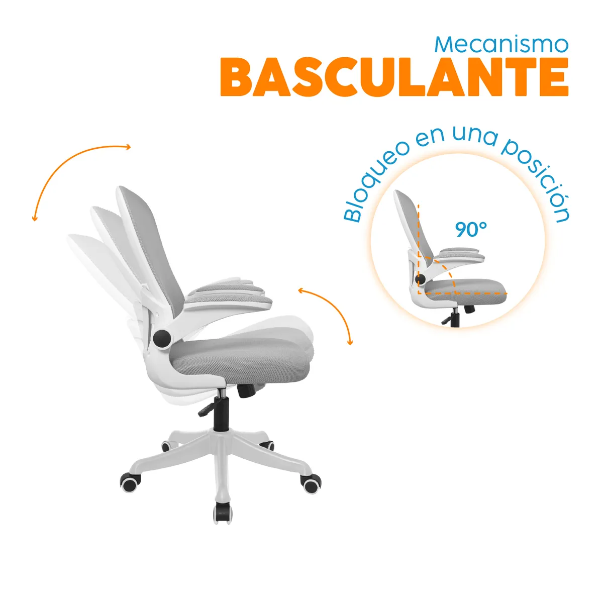 BONNO - Silla Escritorio Giratoria Gris Evok Bonno