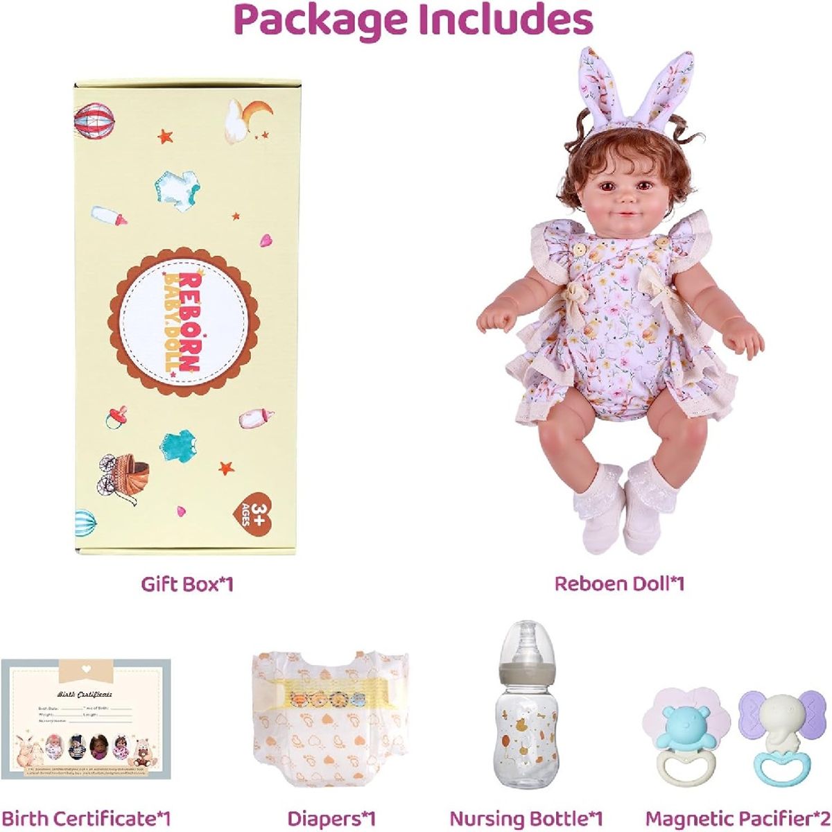 GENERICO - Bebe Reborn Cuerpo De Algodón Niña Manuela