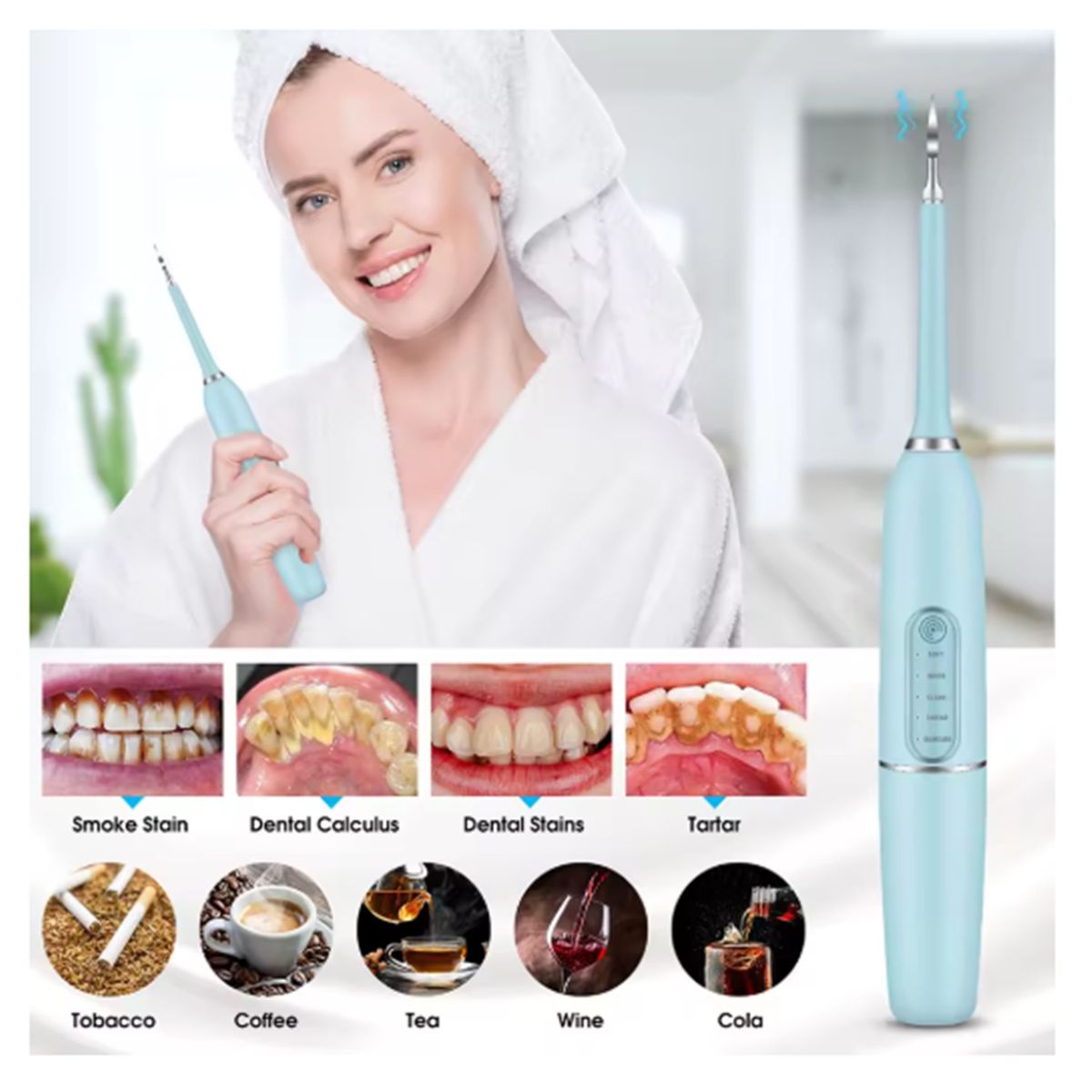 GENERICO - Kit Limpiador De Placa Dental Cuidado Bucal