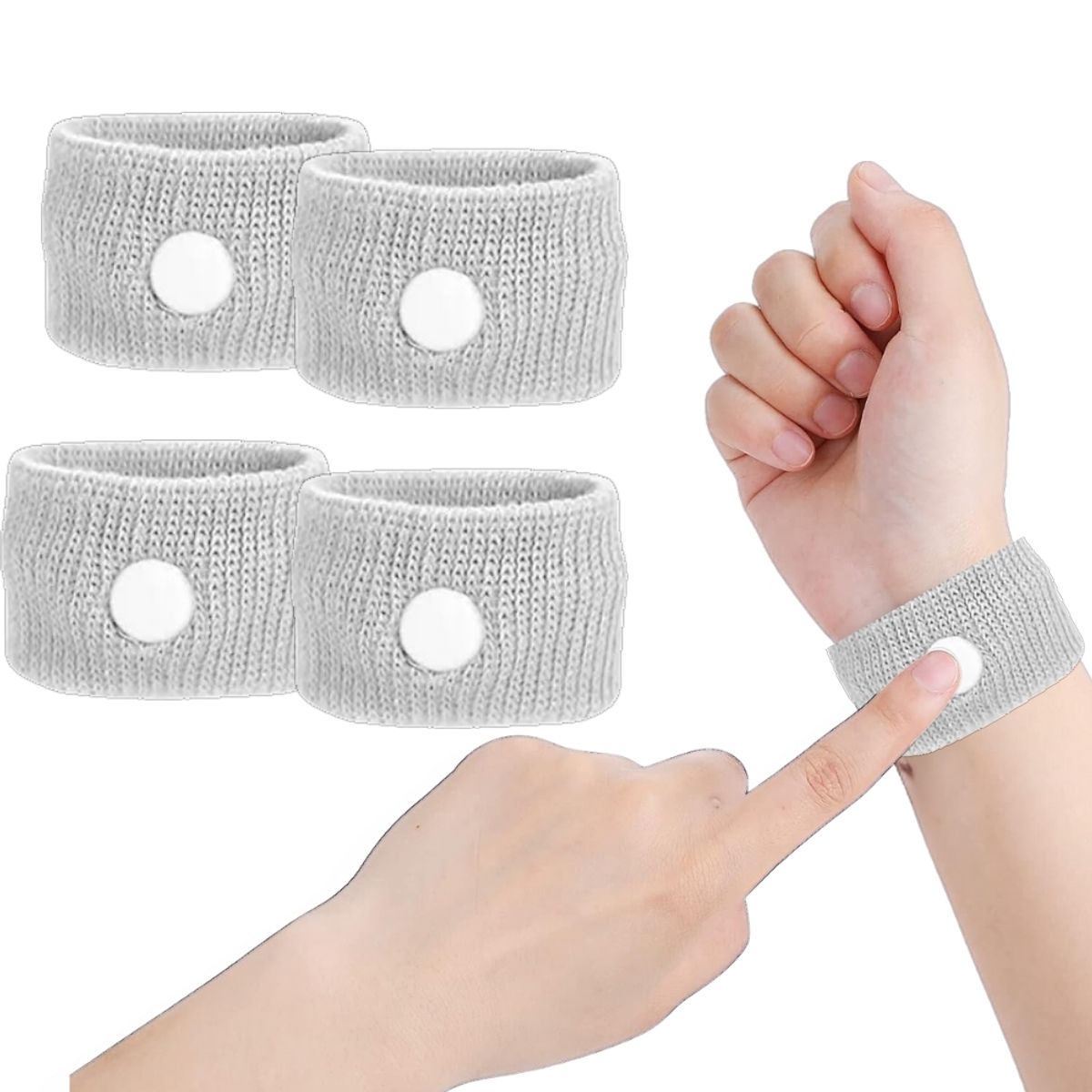 GENERICO - Pulseras Antimareo para Viajes Alivio de Náuseas y Vómitos