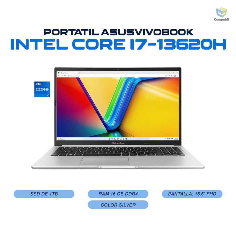 ASUS - Portatil AsusIntel Core i7-13620H 16GB 1TB SSD - X1502VA-NJ893