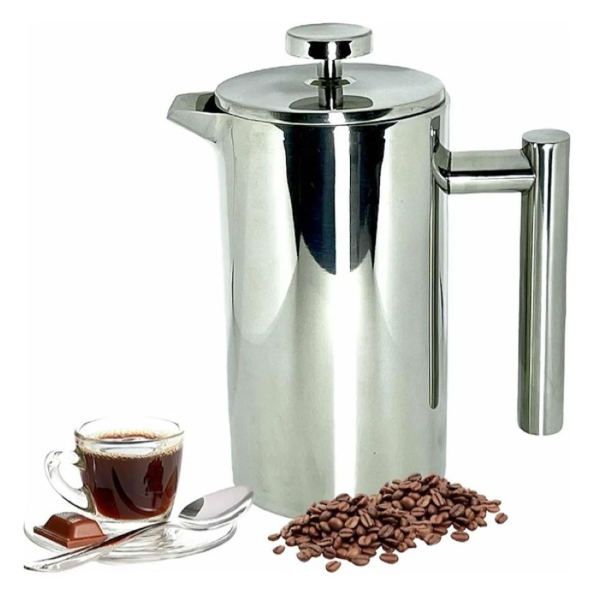 ZHOPI CO - Cafetera De Prensa Francesa Multifuncion 800 Ml Acero