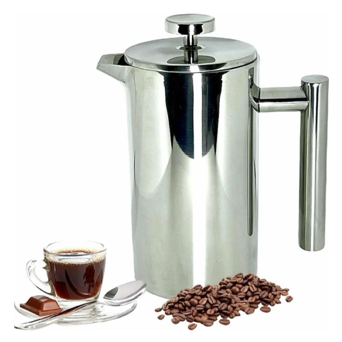 ZHOPI CO - Cafetera De Prensa Francesa Multifuncion 800 Ml Acero