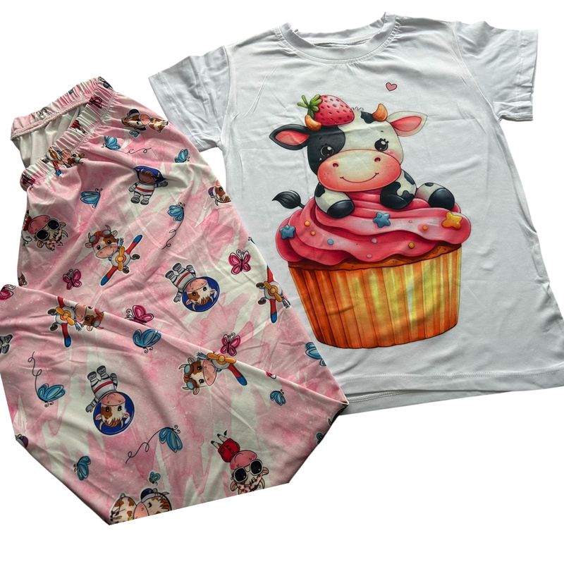 BRYKE - Pijama Niña Vaquita en piel de durazno