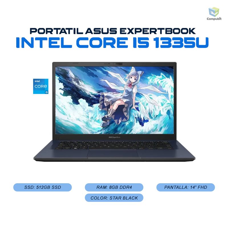ASUS - Portatil ASUS EXPERTBOOK Intel Core i5 1335U 8GB 512GB SSD - B1402CVA-NK2506X